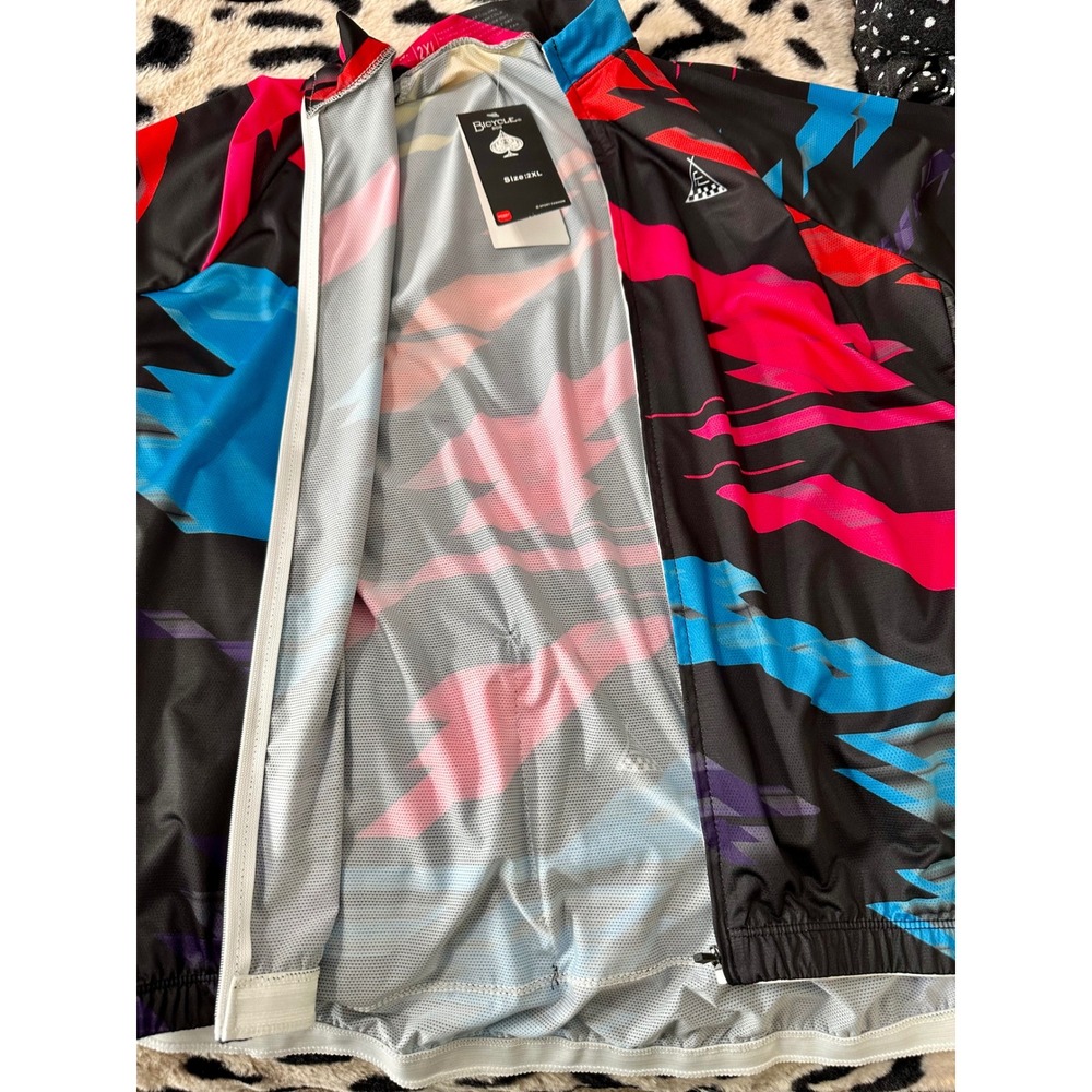 NWT Bicycle 808 Womens Plus 2XL Cycling Jersey Full Zip S/Sleeve Abstract Print - Picture 9 of 12